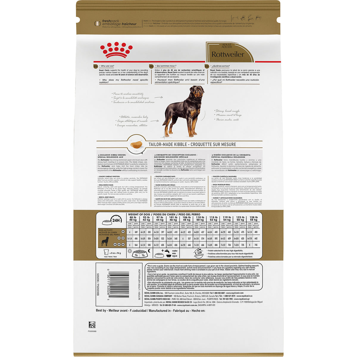 Royal Canin Rottweiler Adult Dog Food (30lb)