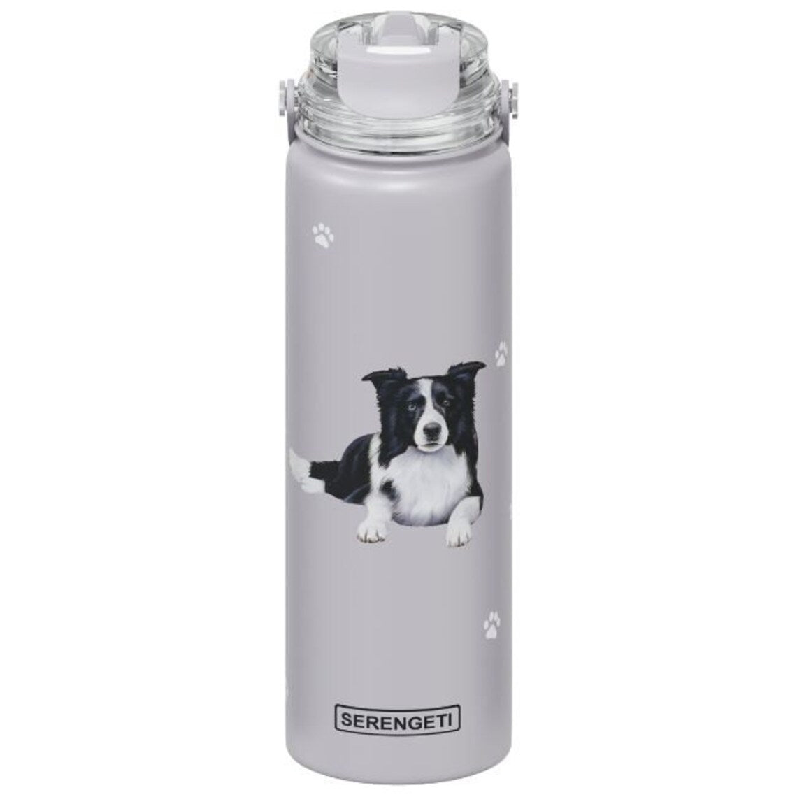 SERENGETI Stainless Steel Water Bottle 24oz - Border Collie