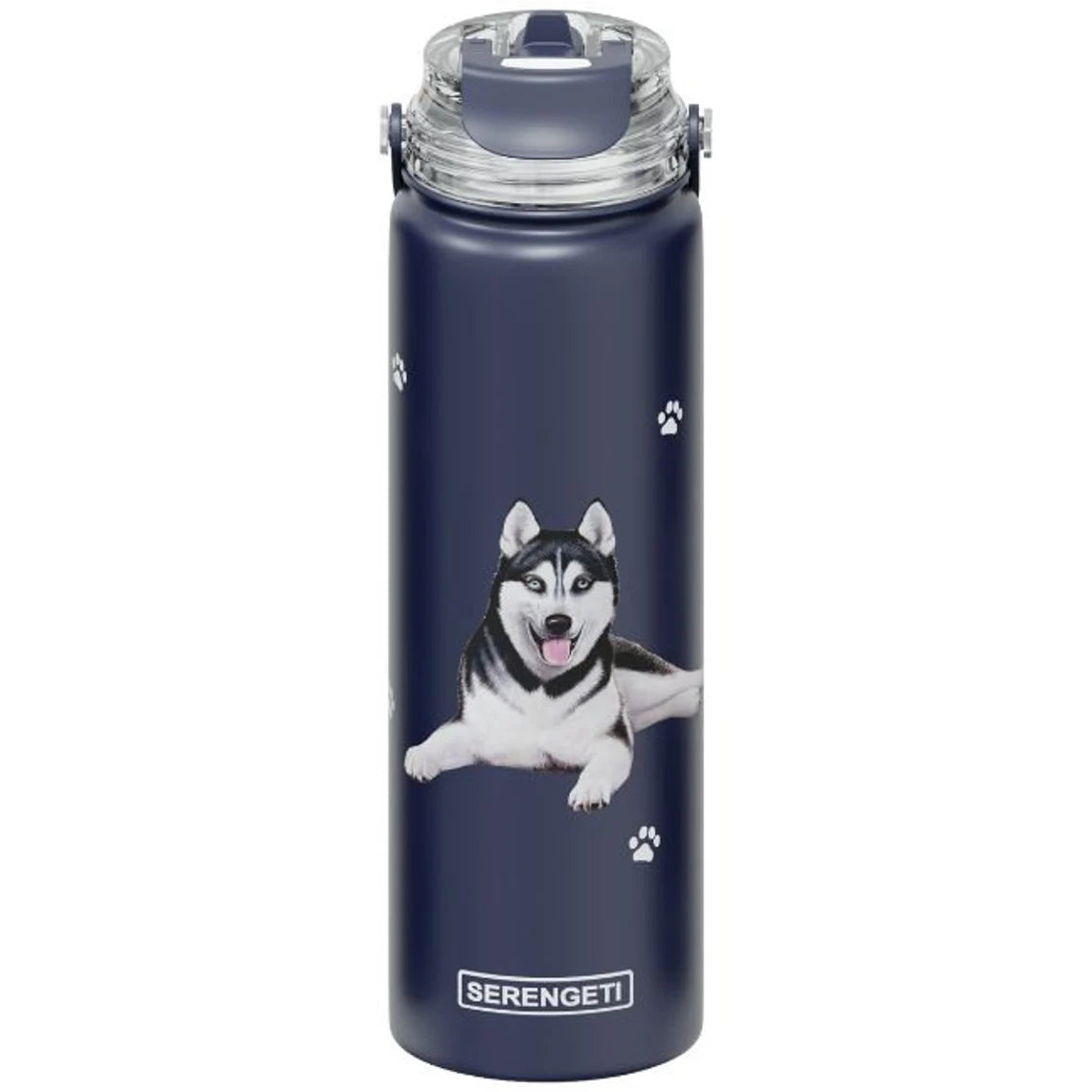 SERENGETI Stainless Steel Water Bottle 24oz - Siberian Husky