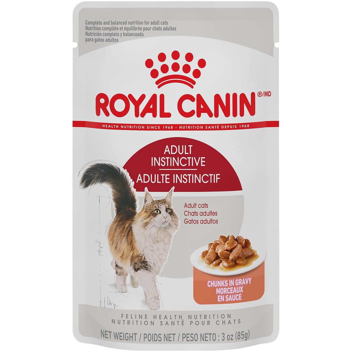 Royal Canin Adulte Instinctif - Bouchées tranches en sauce – nourriture sachet pour chats