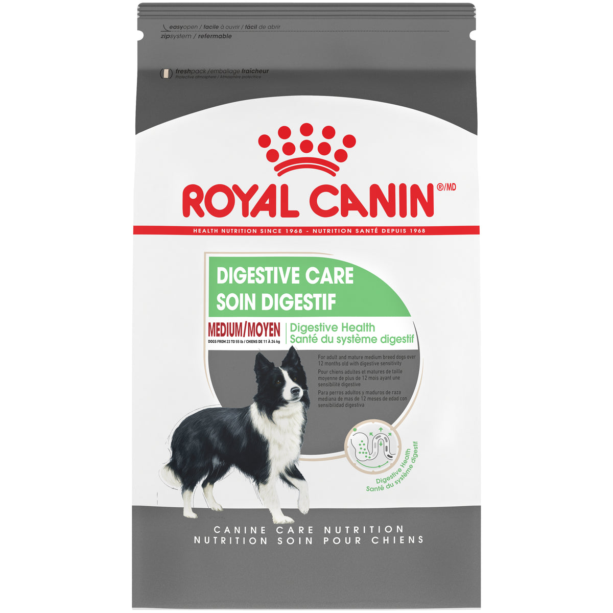 Royal Canin - MOYEN SOIN DIGESTIF – nourriture sèche pour chiens (30lb)