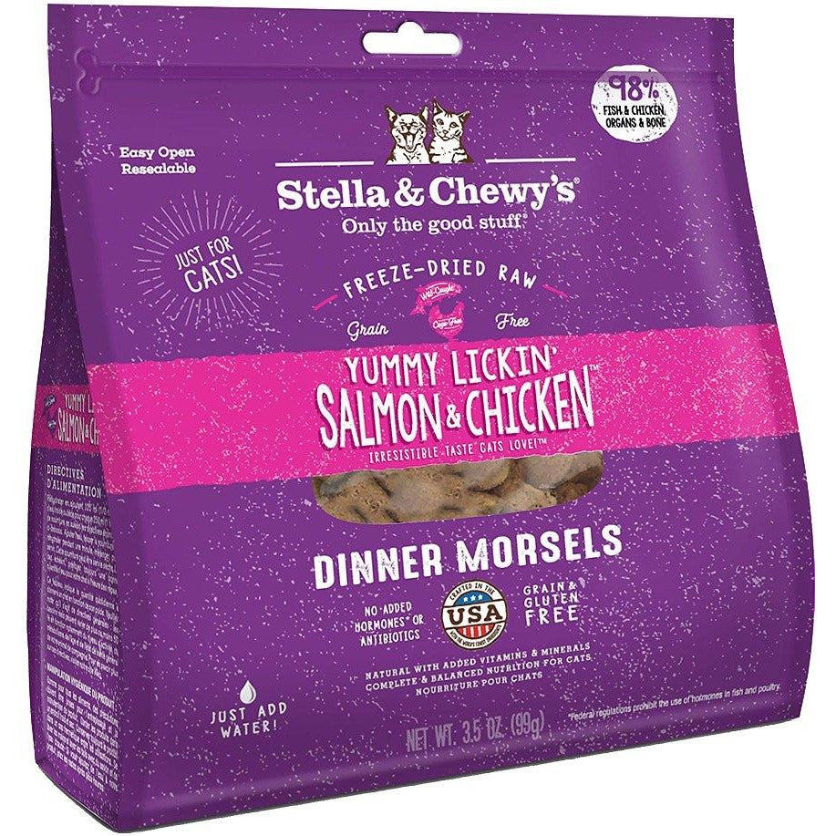Stella &amp; Chewy&#39;s - Yummy Lickin’ Salmon &amp; Chicken Freeze-Dried Dinner Morsels - Cat Food