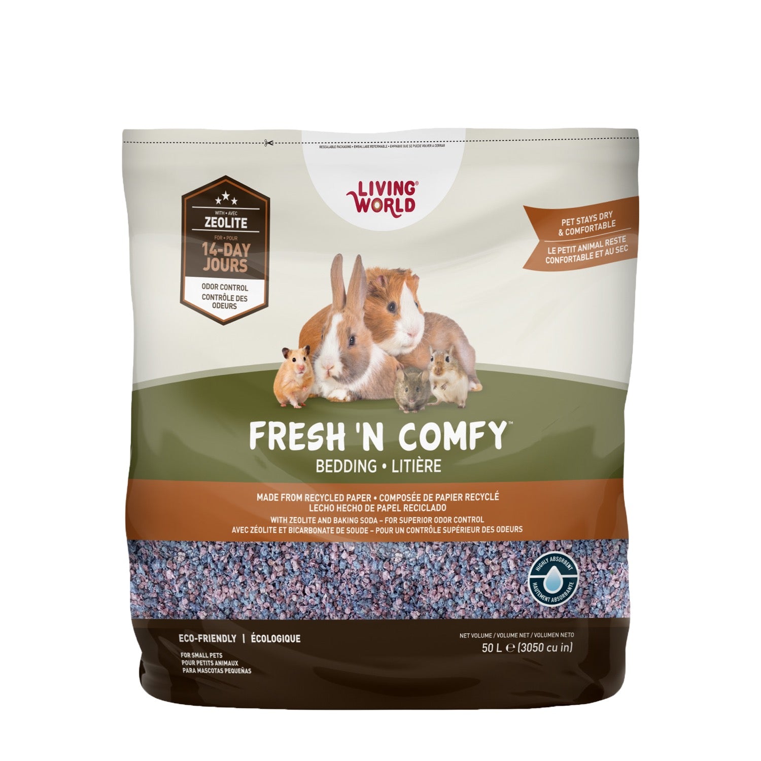 Living World Fresh 'N Comfy Bedding - Safari Pet Center
