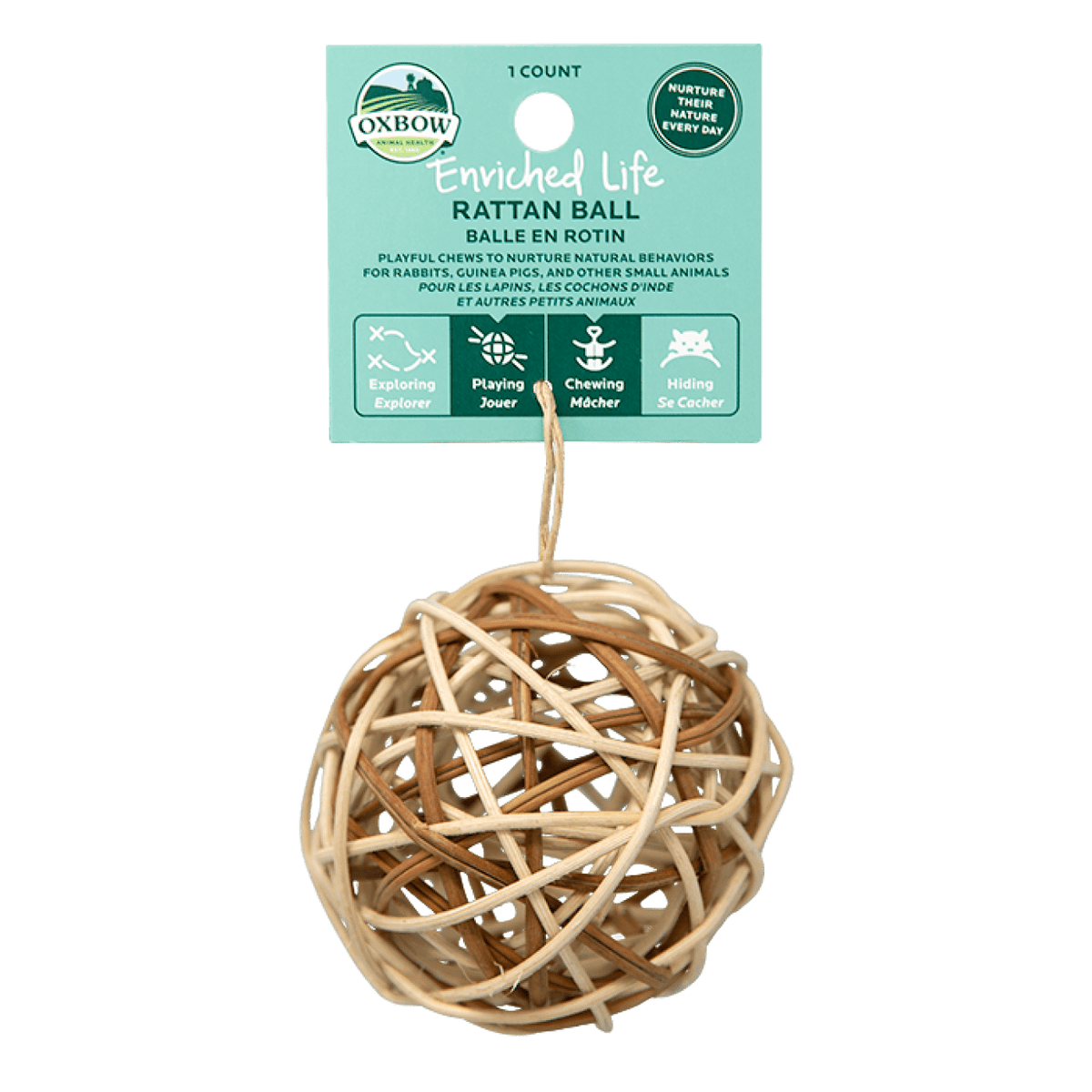 Oxbow Enriched Life Chew Toys - Rattan Ball