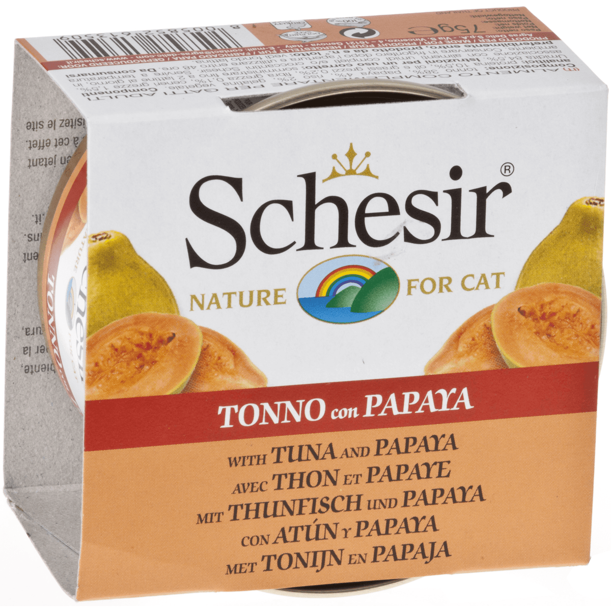 Schesir Tuna with Papaya (75g) - Wet Canned Cat Food