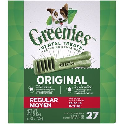 Greenies Tub Pak régulier 27 oz. Friandises pour chiens