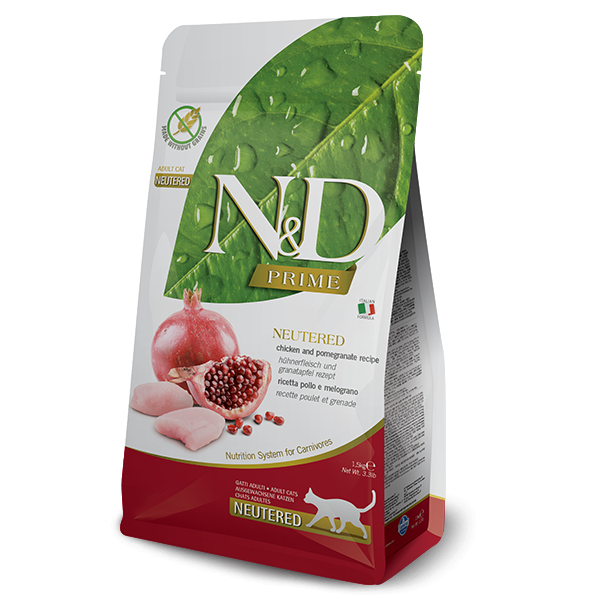 Farmina N&amp;D (Natural &amp; Delicious) - Prime Chicken &amp; Pomegranate Neutered Cat Food (11lb)