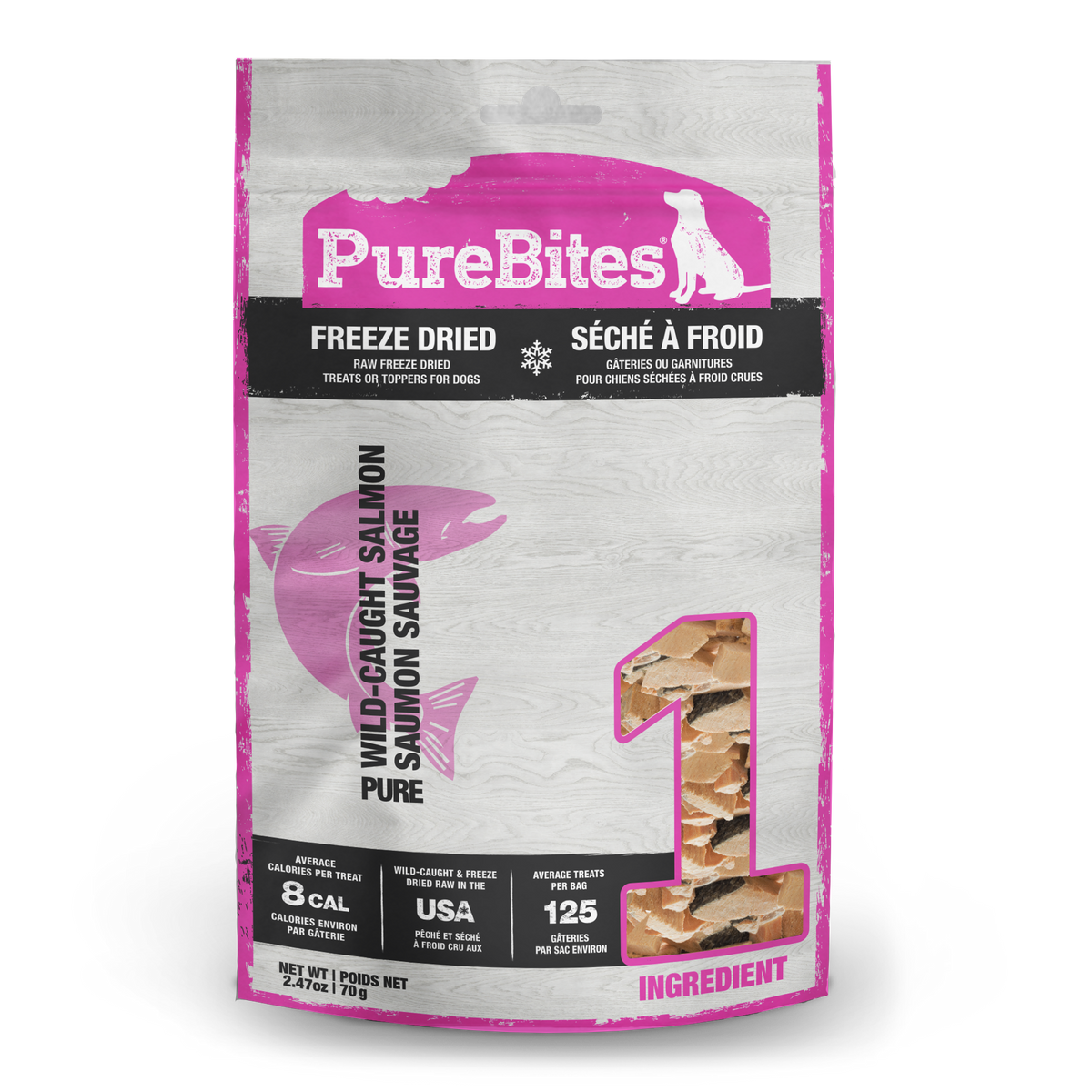 PureBites - Gâteries pour chiens lyophilisées au saumon