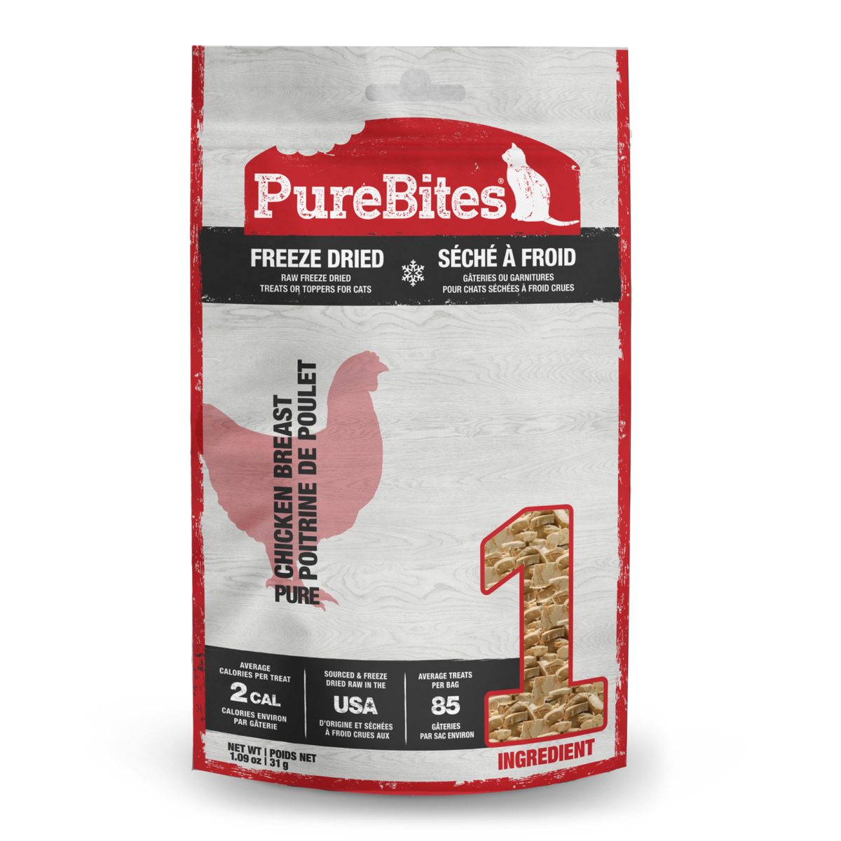 PureBites - Gâteries pour chat lyophilisées à la poitrine de poulet