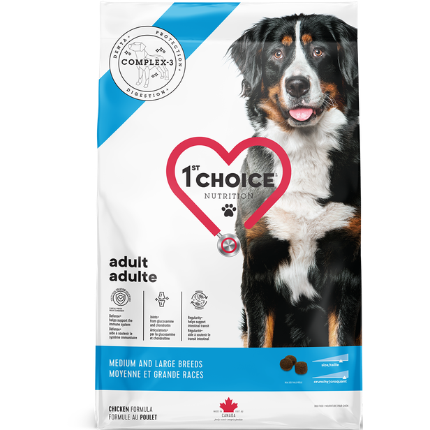 1st Choice Adult Medium & Large Breed Dog Food (12kg) - Safari Pet 1st Choice Adult Medium & Large Breed Dog Food (12kg) - Safari Pet