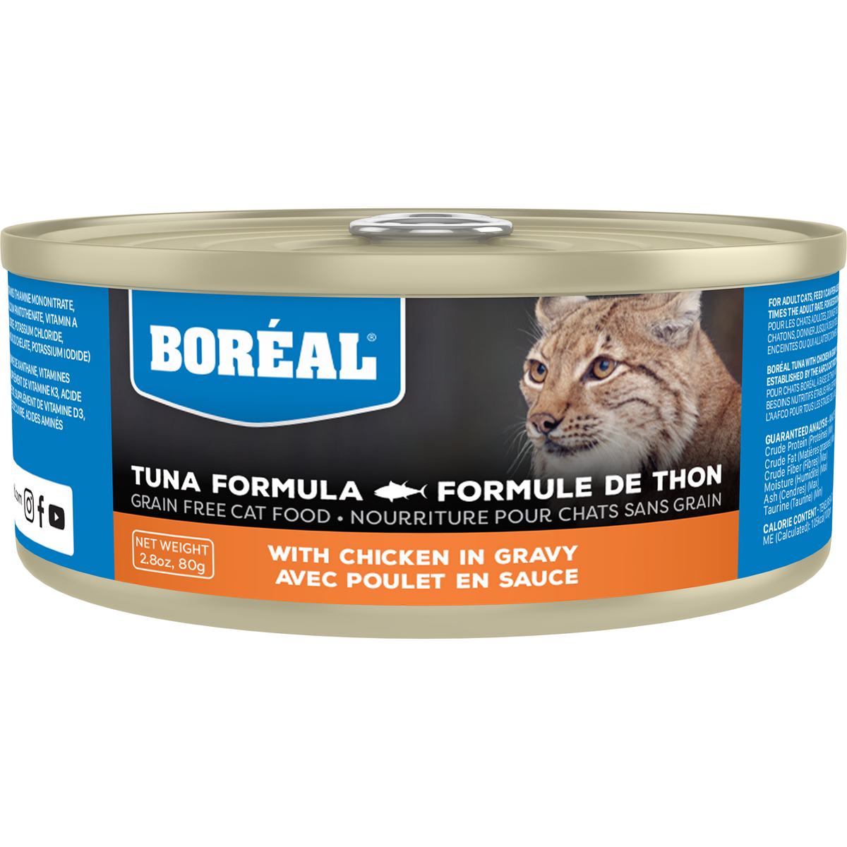 Boreal Tuna Formula - Red Tuna with Chicken in Gravy - Canned Cat Food