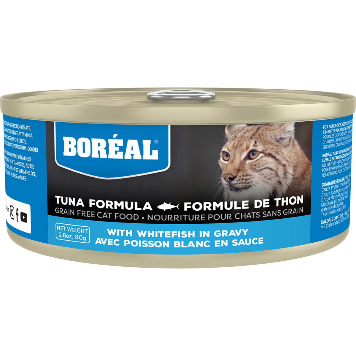 Boreal Tuna Formula - Red Tuna with Whitefish in Gravy - Canned Cat Food (80g)