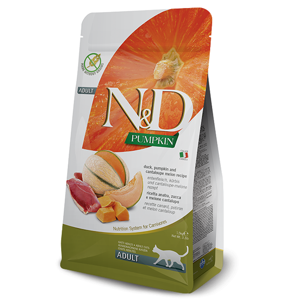 Farmina N&amp;D (Naturel &amp; Délicieux) - Nourriture pour Chats Citrouille Canard &amp; Cantaloup (3.3lb)