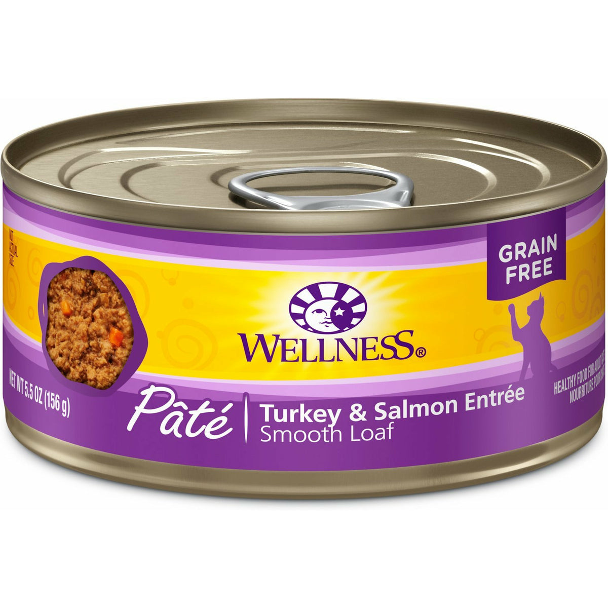 Wellness - Pâté de dinde et saumon - Nourriture en conserve pour chats (5,5 oz)