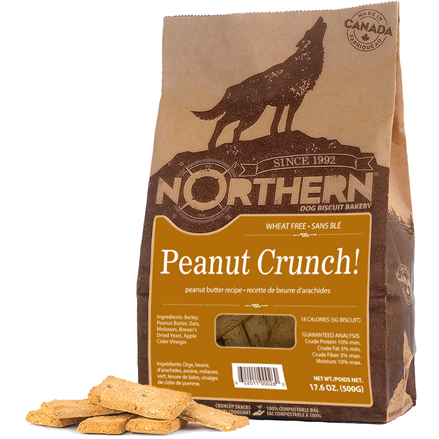 Northern Biscuits - Peanut Crunch / Arachides - Gâteries pour chien 500g