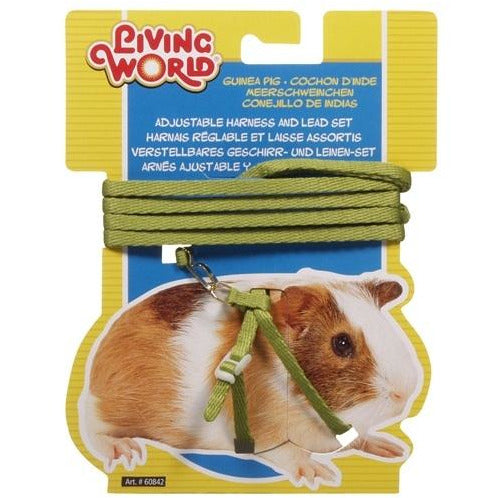 Living World Figure 8 Harness and Lead Set For Guinea Pigs - Green - 1.2 m (4 ft)