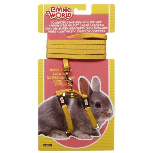 Living World Figure 8 Harness and Lead Set For Dwarf Rabbits - Yellow