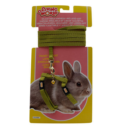 Living World Figure 8 Harness and Lead Set For Dwarf Rabbits - Green