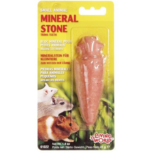 Living World Small Animal Mineral Stone, Carrot Shape, 55 g (2 oz)