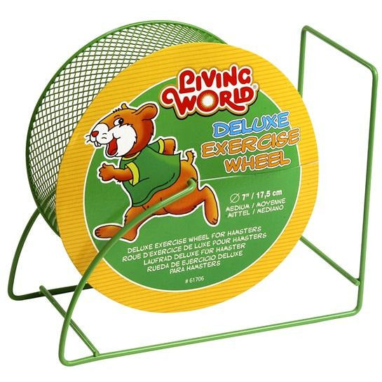 Living World Deluxe Rodent Exercise Wheel Green 17.5 cm (7&quot;)