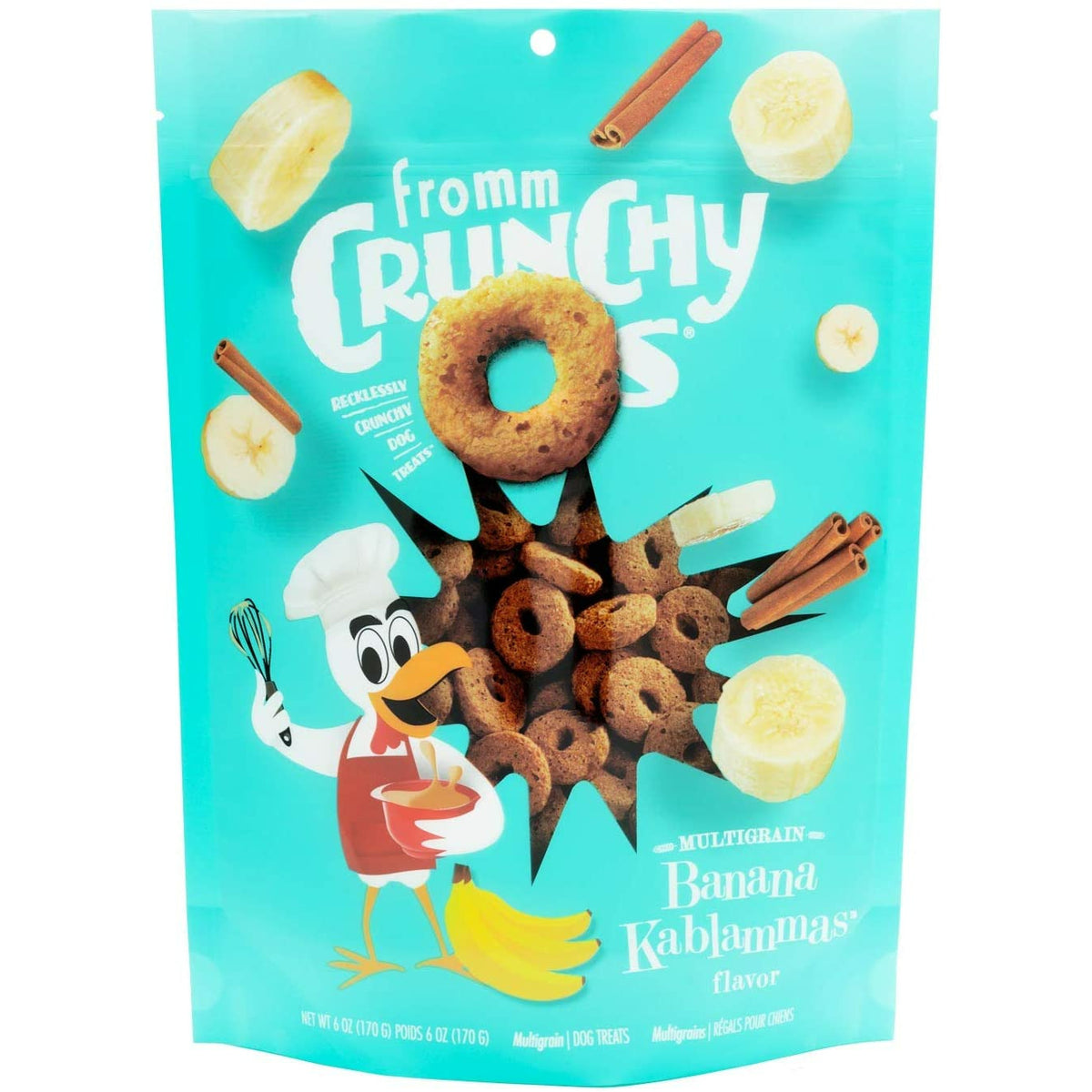 Fromm Crunchy Os - Banana Kablama (bananes) - Gâteries pour chiens (6oz)