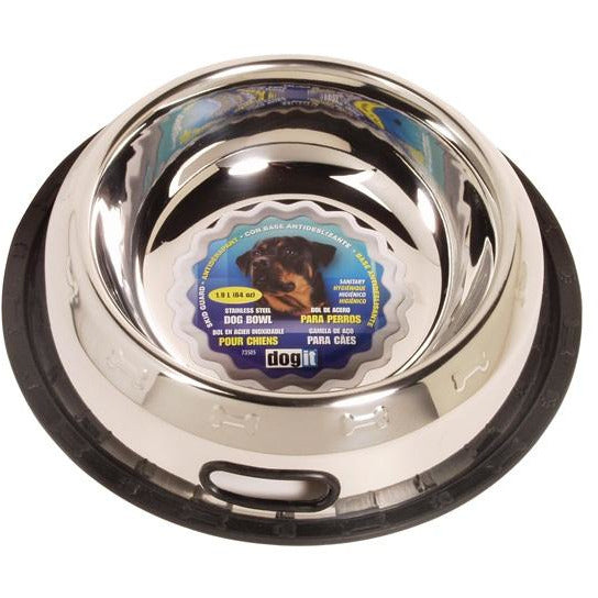 Metal non store spill dog bowl