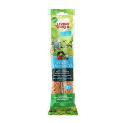 Bâtonnets de perruche Living World - Saveur végétale - 60 g (2 oz), paquet de 2