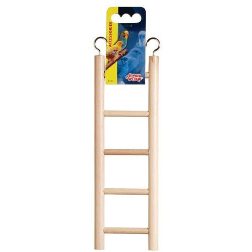 Living World Wooden Bird Ladder 5 Steps 25 cm (5.5&quot;) Long