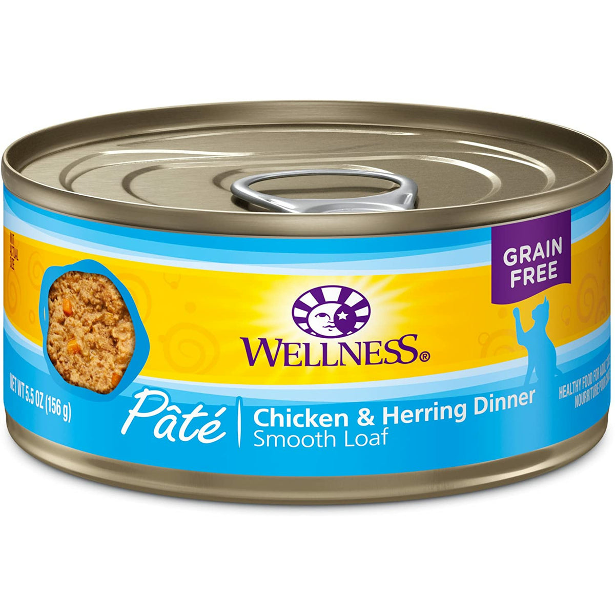 Wellness - Pâté Chicken &amp; Herring Dinner Wet Canned Cat Food (5.5oz)