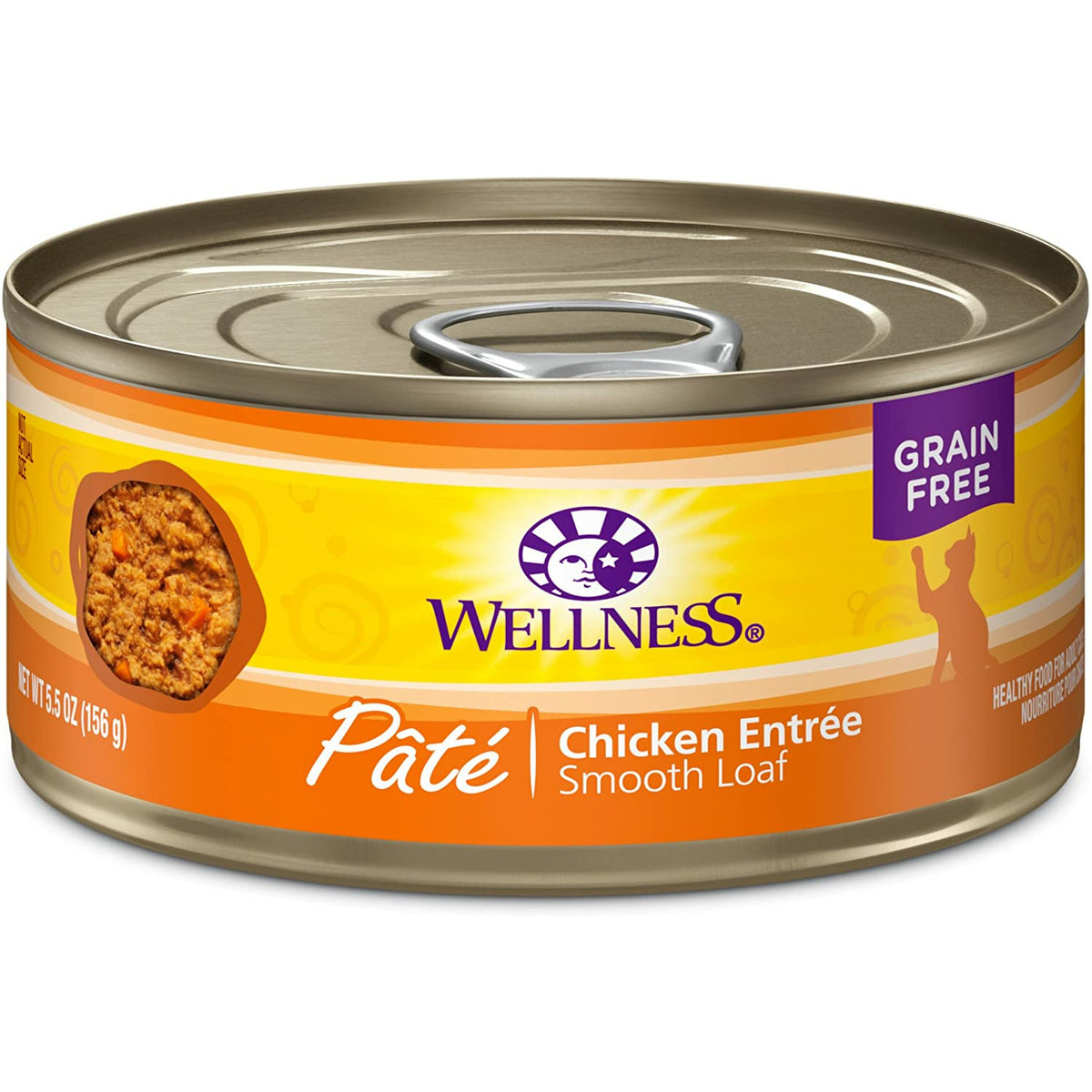 Wellness - Pâté de poulet - Nourriture humide en conserve pour chats (5,5 oz)