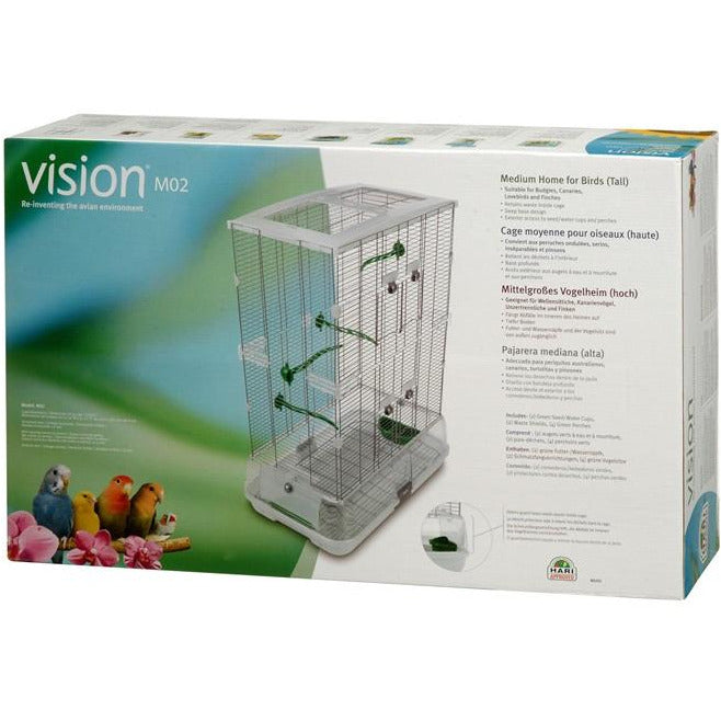 Vision Bird Cage pour petits oiseaux (M02) Double hauteur, petit fil -  Safari Pet Center