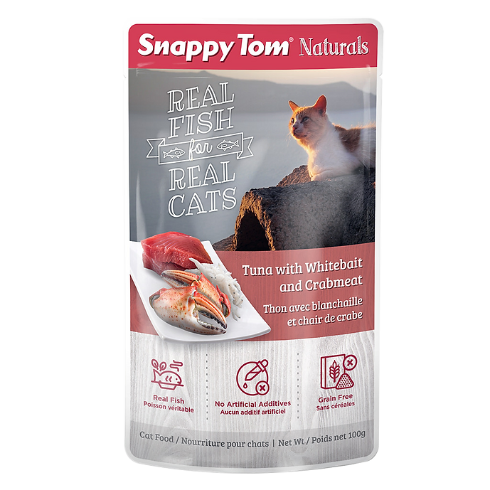 Snappy Tom - Naturals - Thon avec Blanchaille &amp; Chair de Crabe - Nourriture en conserve pour chat (100g)