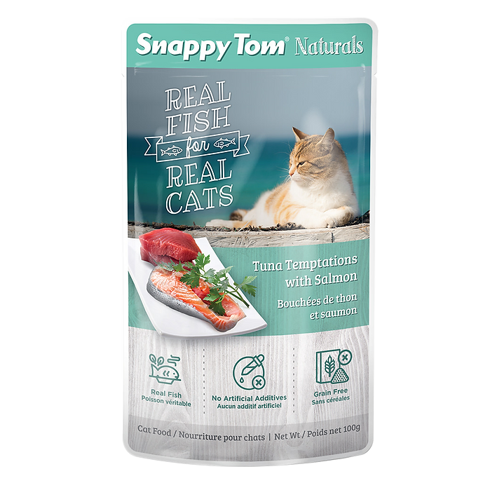 Snappy Tom - Naturals - Thon &amp; Saumon - Nourriture en conserve pour chat (100g)