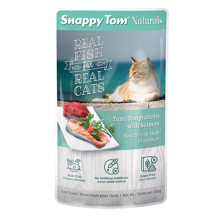 Snappy Tom Naturals Tuna Salmon Canned Cat Food 100g