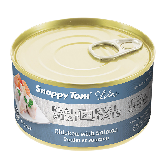 Snappy Tom - Lites - Poulet &amp; Saumon - Nourriture en conserve pour chat (85g)