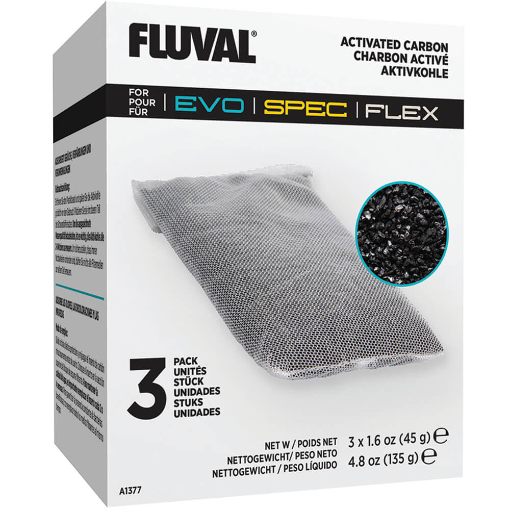Fluval Spec / Evo / Flex Replacement Carbon, 3 Pack