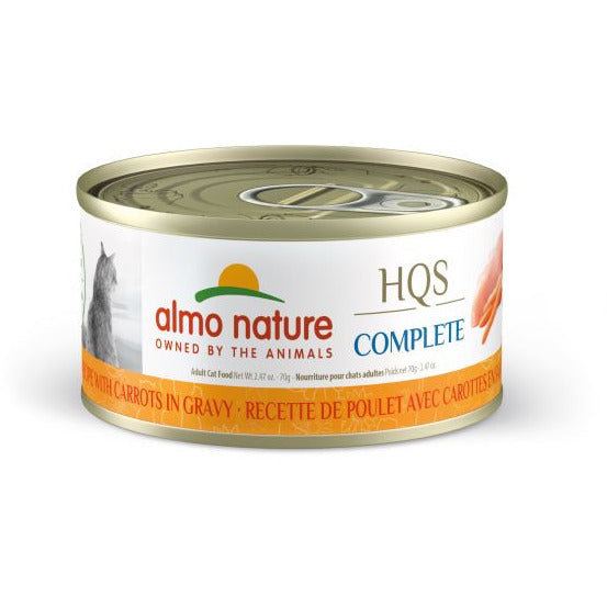 Almo Nature - HQS Complete - Poulet Et Carotte En Sauce - Nourriture en conserve pour chat (70g)