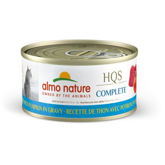 Almo Nature - HQS Complete - Thon Et Citrouille En Sauce - Nourriture en conserve pour chat (70g)