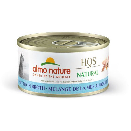 Almo Nature - HQS Natural - Mélange De La Mer Au Bouillon - Nourriture en conserve pour chat (70g)