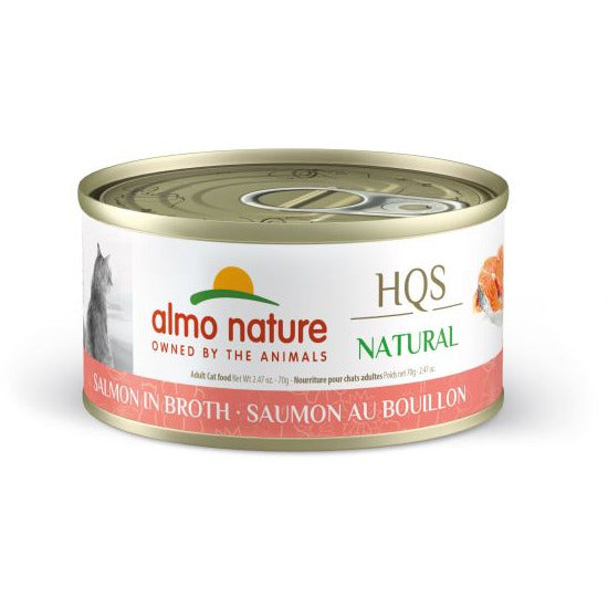 Almo Nature - HQS Natural - Saumon Au Bouillon - Nourriture en conserve pour chat (70g)