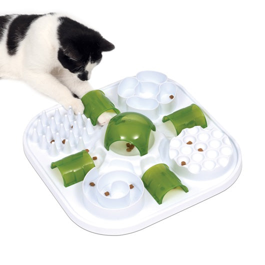 Cat play outlet feeder