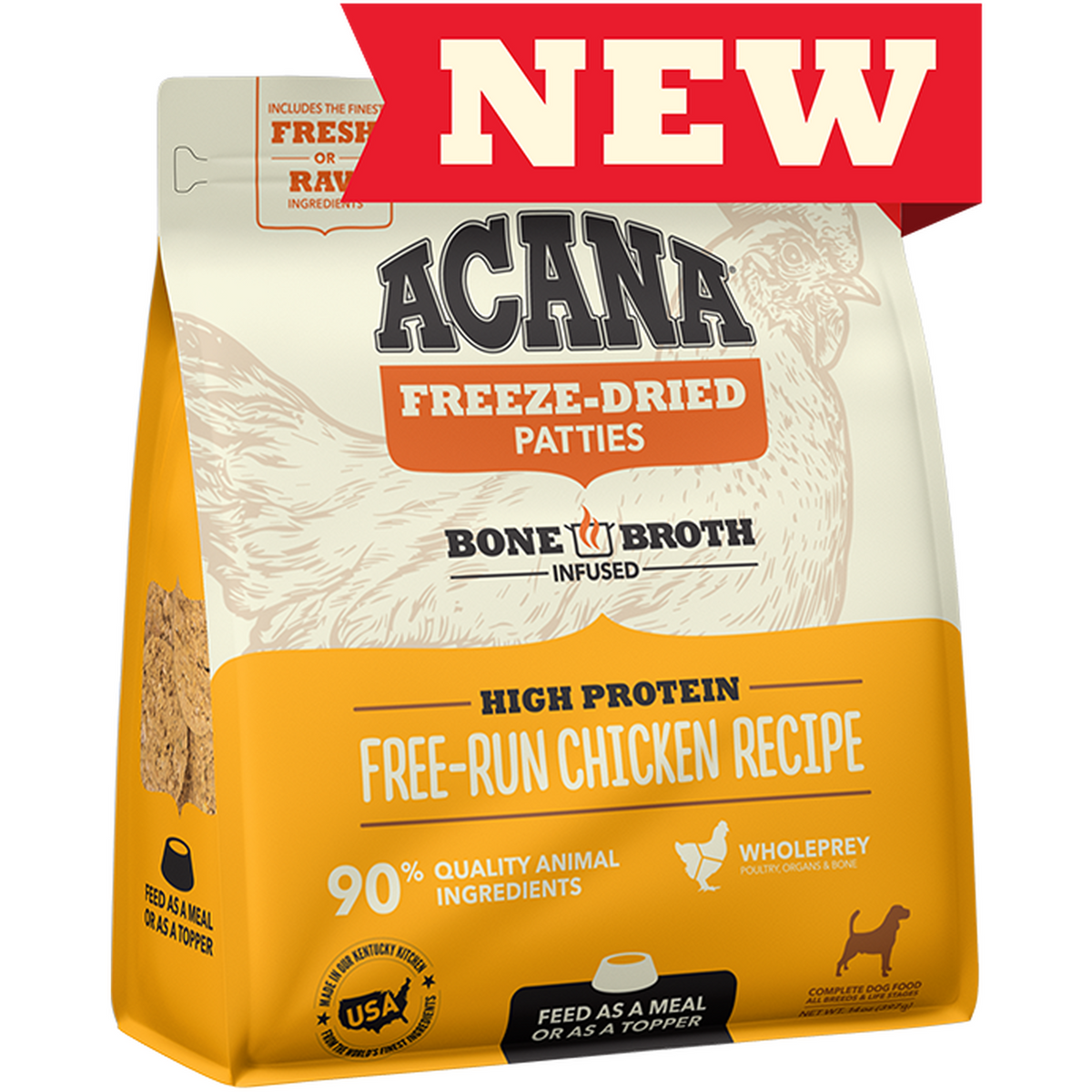 ACANA Freeze-Dried Dog Food - Free-Run Chicken Recipe - Patties (397g)