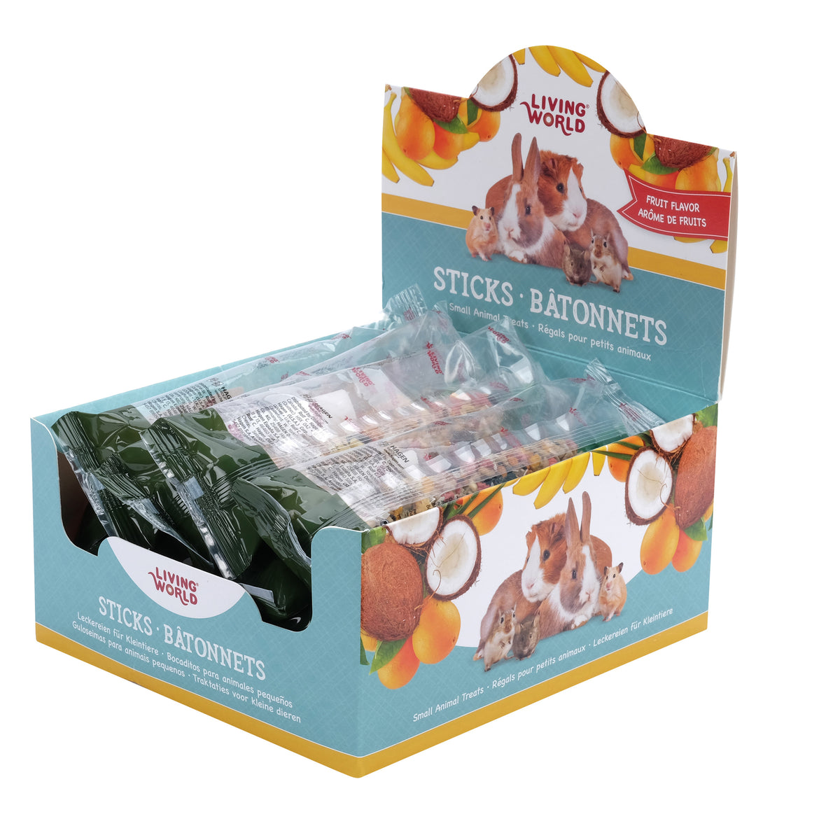 Living World Régals pour petits animaux - Bâtonnets aux arômes de fruits (45g)