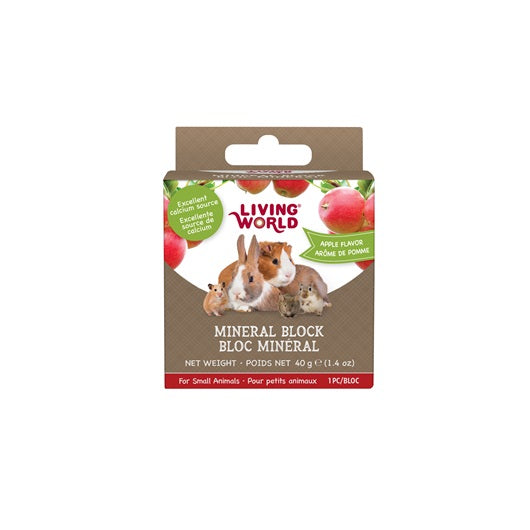 Living World Small Animal Mineral Blocks - Apple Flavour - 40 g (1.4 oz)