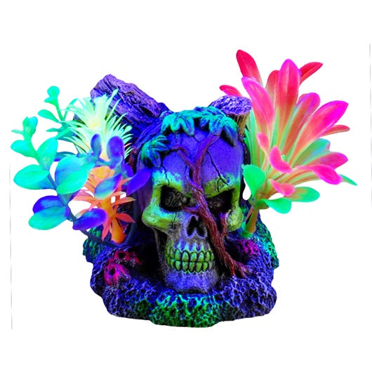Marina iGlo Ornament - Skull with Vines and Plants - 11 cm (4.5 in)