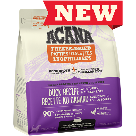 ACANA Freeze-Dried Dog Food - Duck Recipe - Patties (397g)