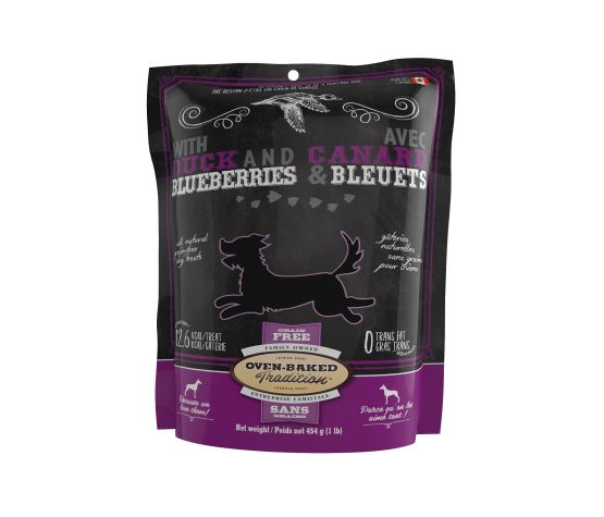 Oven Baked Tradition Dog Treats - Grain Free Biscuits - Duck &amp; Blueberries (454g)