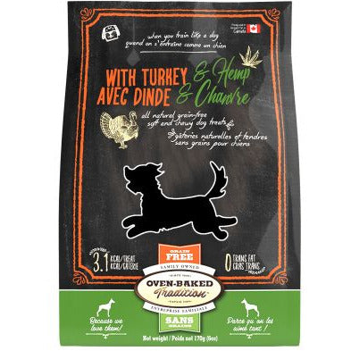 Oven Baked Tradition Dog Treats - Grain Free - Turkey &amp; Hemp Tender (170g)