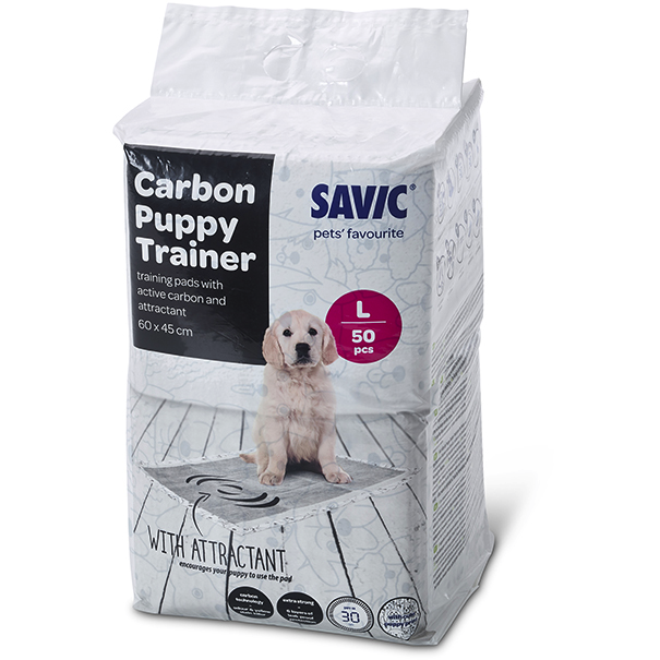 Savic Puppy Trainer Carbon Large Pads 50pcs Safari Pet Center