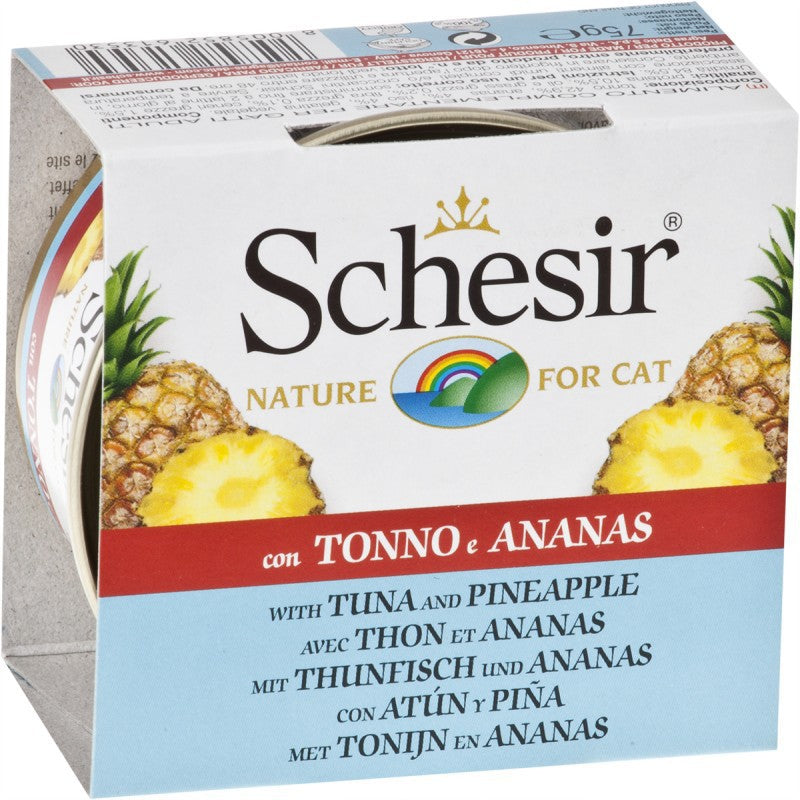 Schesir - Thon avec ananas - Nourriture en conserve pour chats (75g)